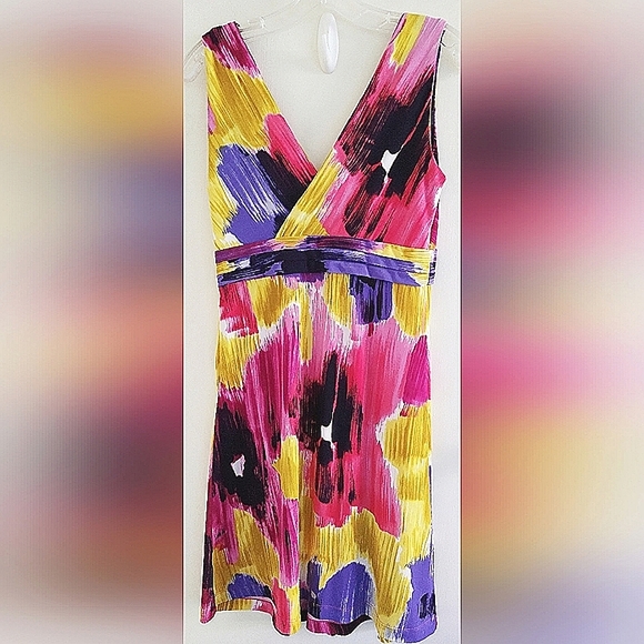 ANTONIO MELANI MISSES SIZE 2 BRIGHT MULTICOLOR DRESS SLEEVELESS MSRP $226.00. - Picture 3 of 10